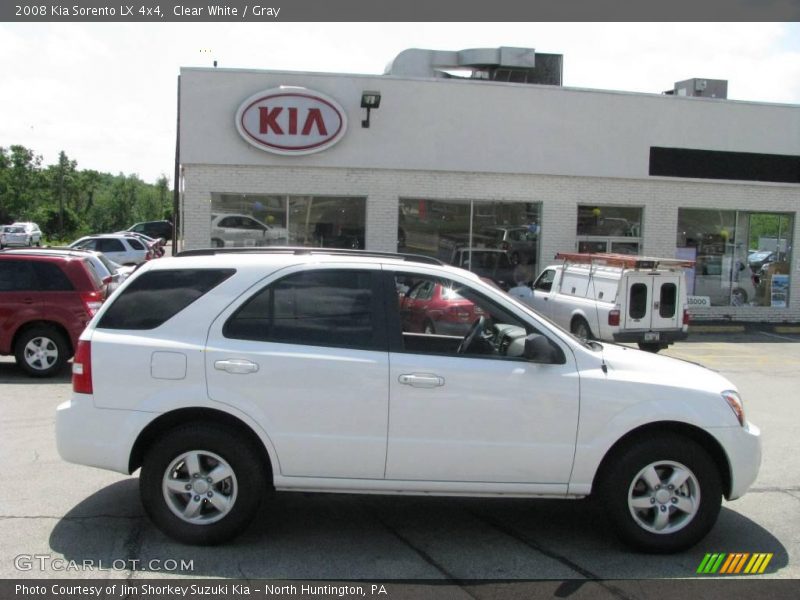 Clear White / Gray 2008 Kia Sorento LX 4x4