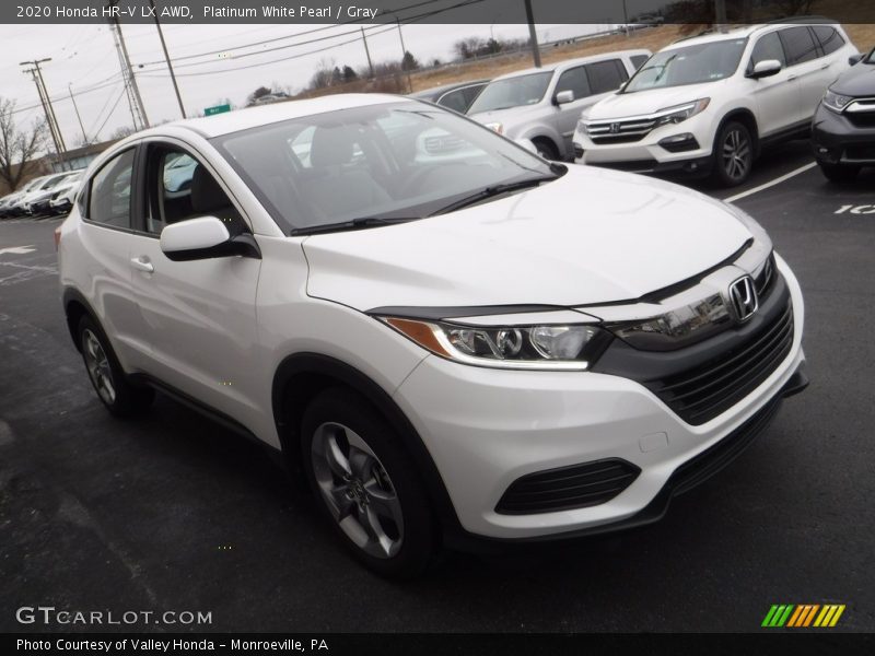 Platinum White Pearl / Gray 2020 Honda HR-V LX AWD