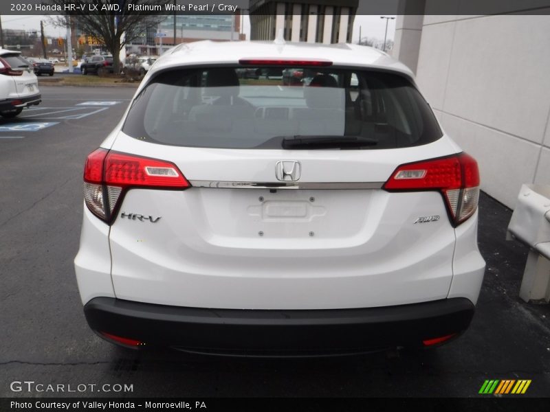 Platinum White Pearl / Gray 2020 Honda HR-V LX AWD