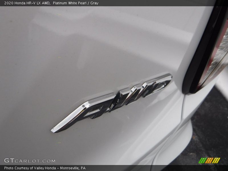 Platinum White Pearl / Gray 2020 Honda HR-V LX AWD