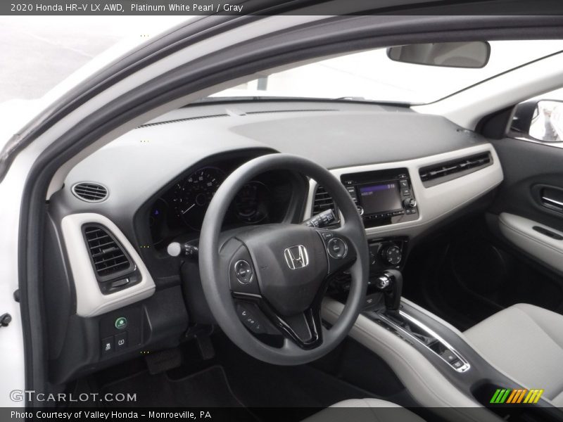 Platinum White Pearl / Gray 2020 Honda HR-V LX AWD