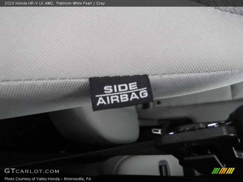 Platinum White Pearl / Gray 2020 Honda HR-V LX AWD