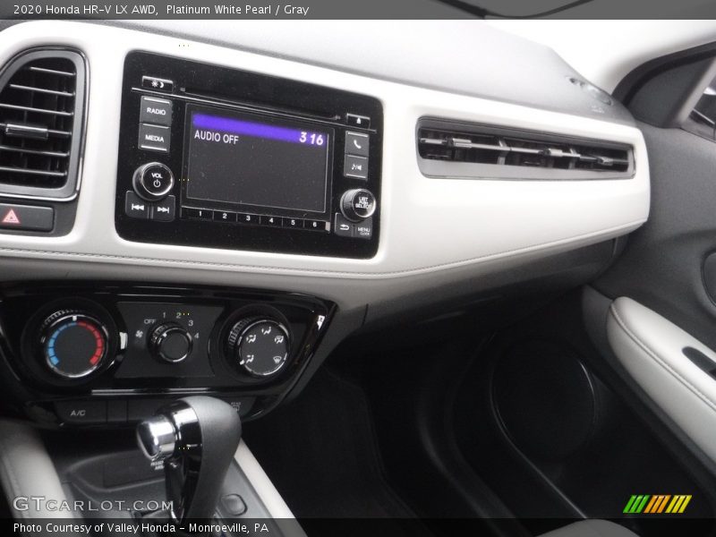 Platinum White Pearl / Gray 2020 Honda HR-V LX AWD