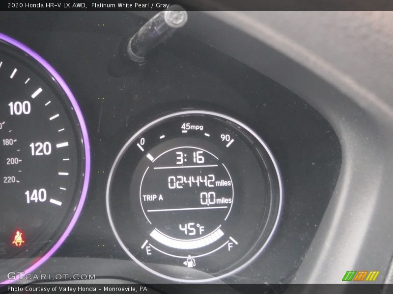 Platinum White Pearl / Gray 2020 Honda HR-V LX AWD