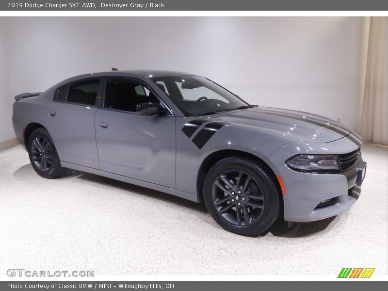 Destroyer Gray / Black 2019 Dodge Charger SXT AWD