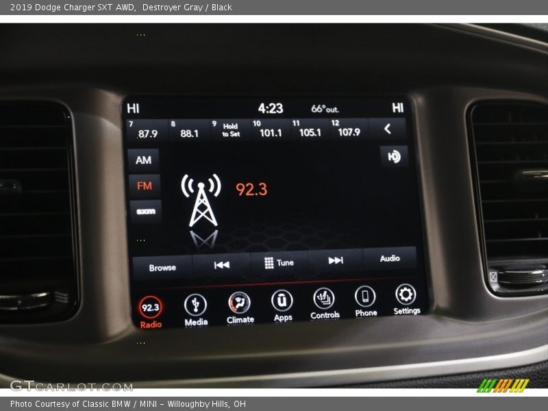 Destroyer Gray / Black 2019 Dodge Charger SXT AWD