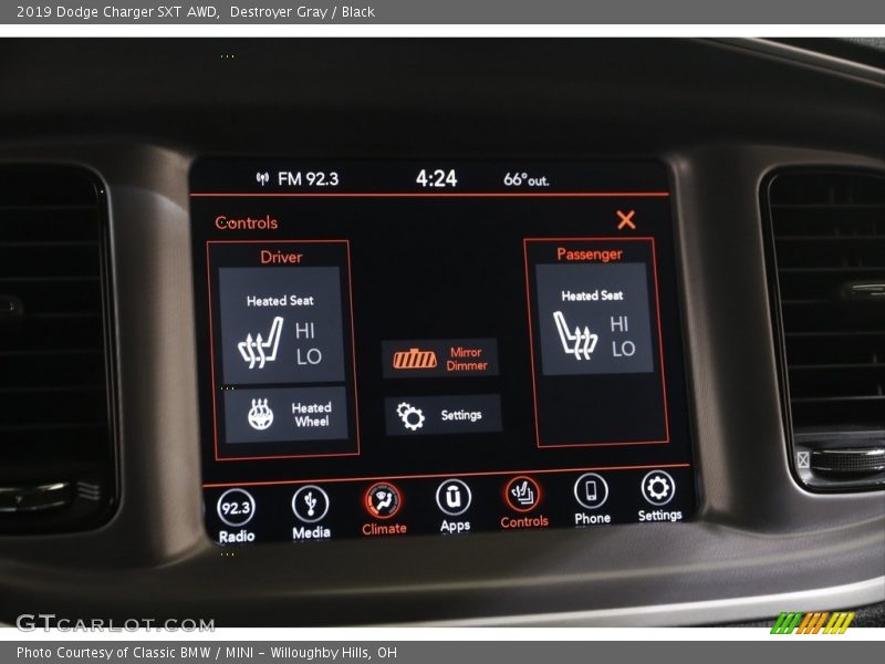 Destroyer Gray / Black 2019 Dodge Charger SXT AWD