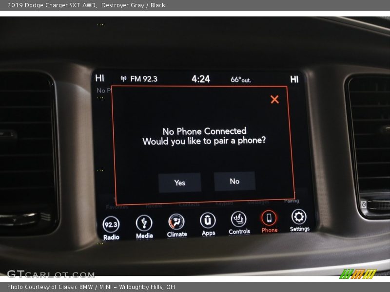Destroyer Gray / Black 2019 Dodge Charger SXT AWD