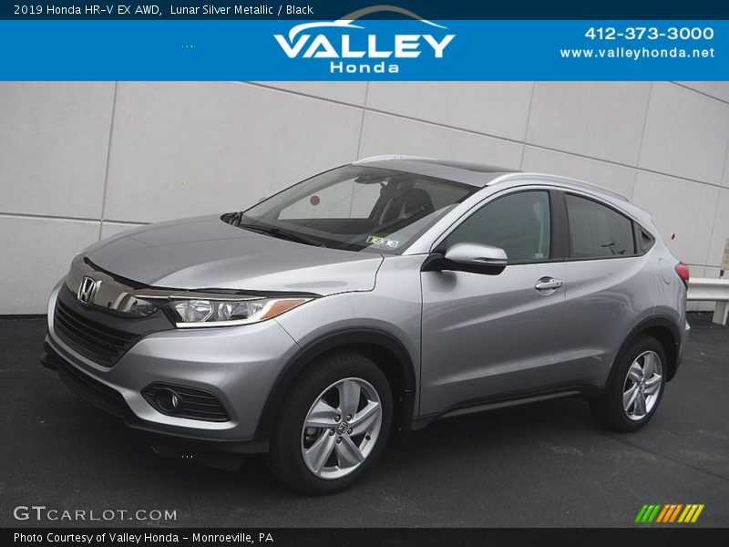 Lunar Silver Metallic / Black 2019 Honda HR-V EX AWD