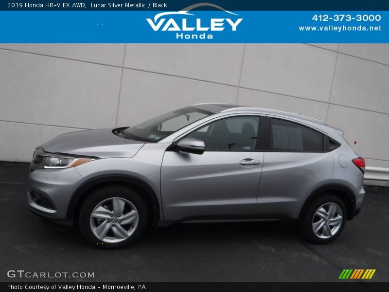 Lunar Silver Metallic / Black 2019 Honda HR-V EX AWD