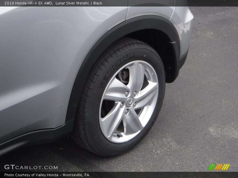 Lunar Silver Metallic / Black 2019 Honda HR-V EX AWD