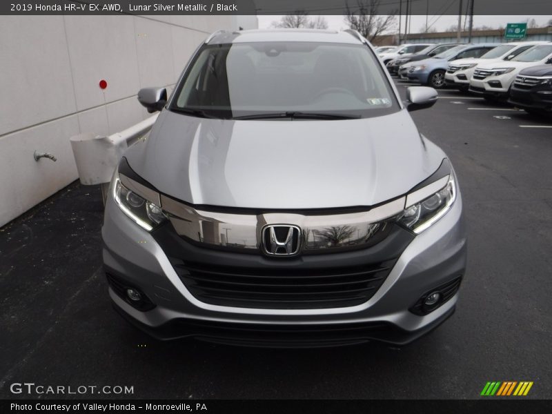 Lunar Silver Metallic / Black 2019 Honda HR-V EX AWD
