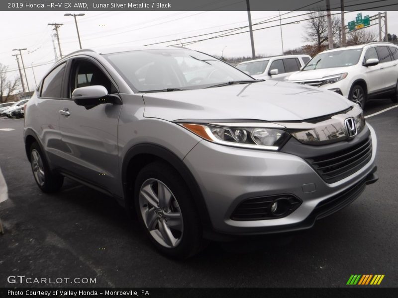 Lunar Silver Metallic / Black 2019 Honda HR-V EX AWD