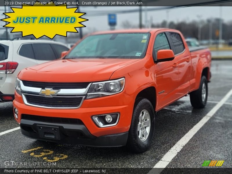 Crush (Orange) / Jet Black/Dark Ash 2019 Chevrolet Colorado WT Crew Cab 4x4
