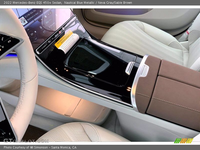 Nautical Blue Metallic / Neva Gray/Sable Brown 2022 Mercedes-Benz EQS 450+ Sedan