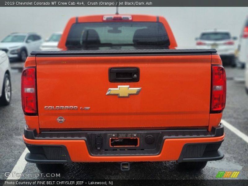 Crush (Orange) / Jet Black/Dark Ash 2019 Chevrolet Colorado WT Crew Cab 4x4