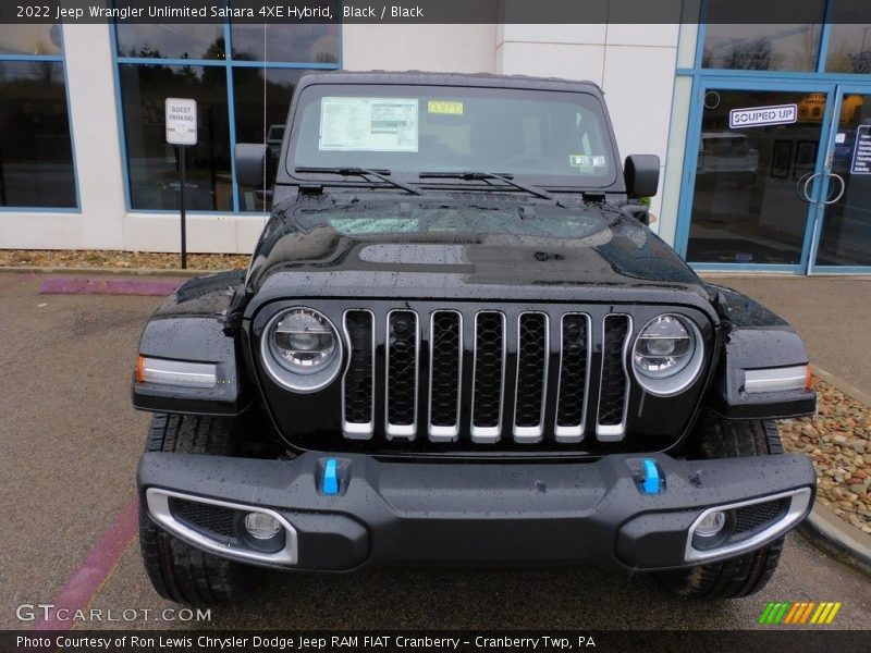 Black / Black 2022 Jeep Wrangler Unlimited Sahara 4XE Hybrid