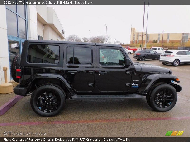 Black / Black 2022 Jeep Wrangler Unlimited Sahara 4XE Hybrid
