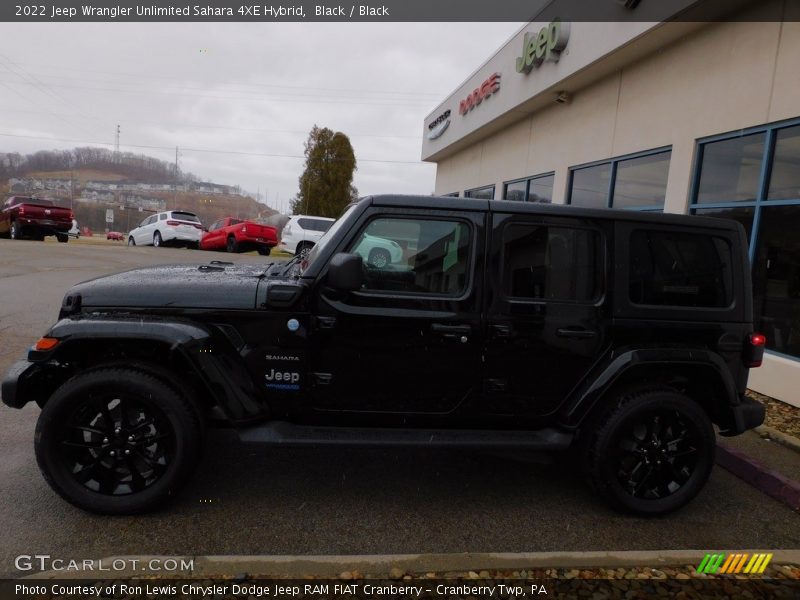 Black / Black 2022 Jeep Wrangler Unlimited Sahara 4XE Hybrid