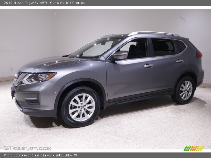 Gun Metallic / Charcoal 2019 Nissan Rogue SV AWD