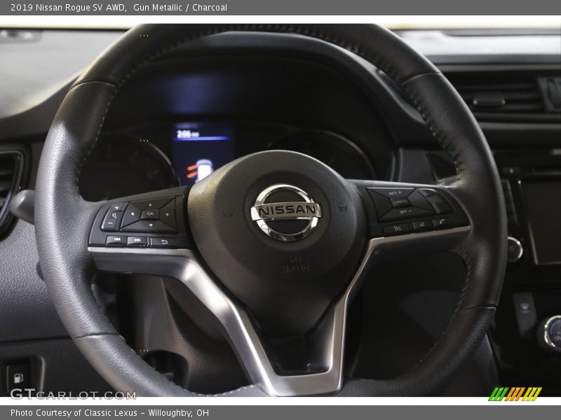 Gun Metallic / Charcoal 2019 Nissan Rogue SV AWD