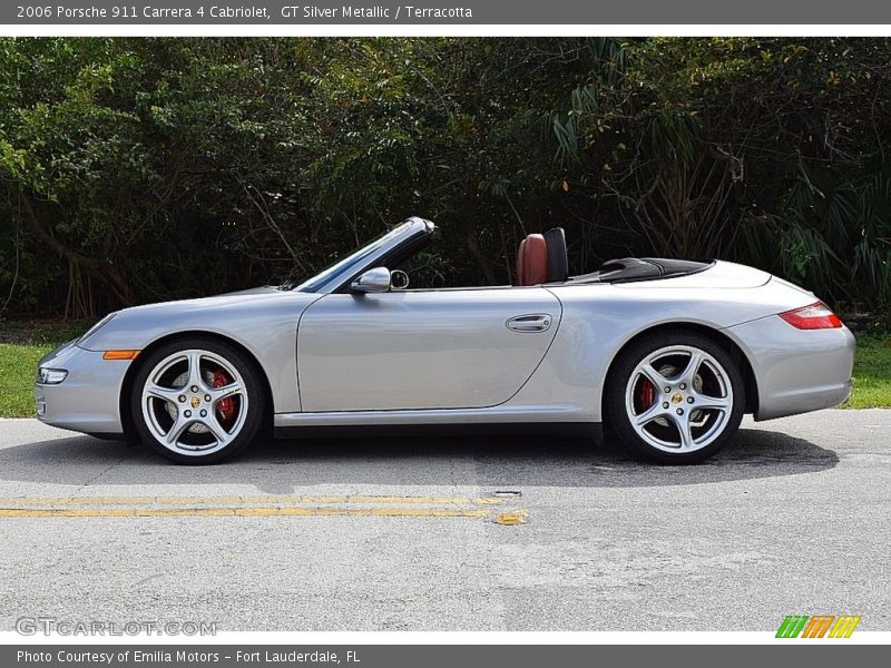 GT Silver Metallic / Terracotta 2006 Porsche 911 Carrera 4 Cabriolet