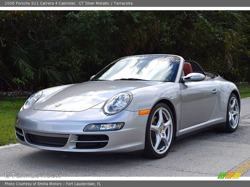 GT Silver Metallic / Terracotta 2006 Porsche 911 Carrera 4 Cabriolet