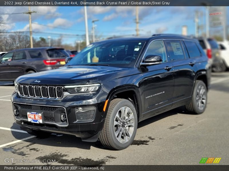 Diamond Black Crystal Pearl / Global Black/Steel Gray 2022 Jeep Grand Cherokee L Overland 4x4