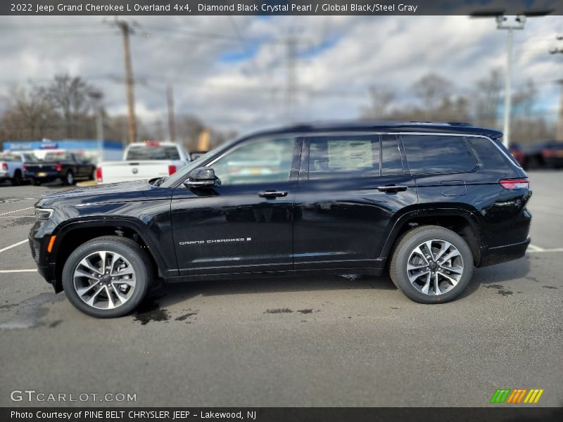 Diamond Black Crystal Pearl / Global Black/Steel Gray 2022 Jeep Grand Cherokee L Overland 4x4