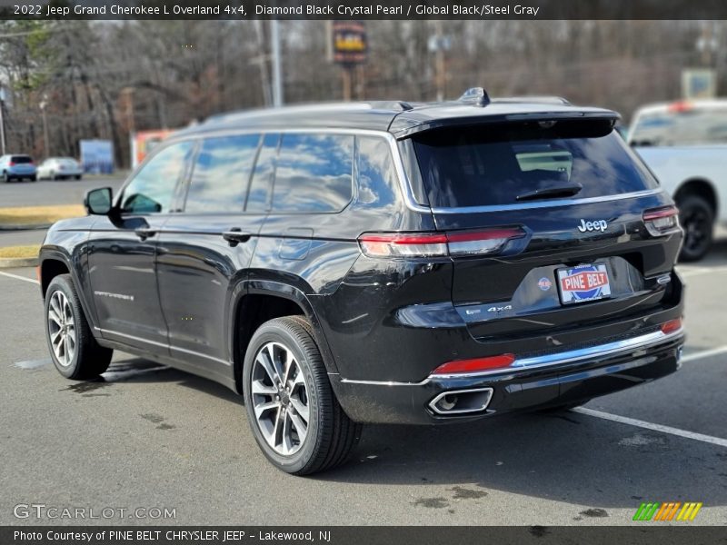 Diamond Black Crystal Pearl / Global Black/Steel Gray 2022 Jeep Grand Cherokee L Overland 4x4