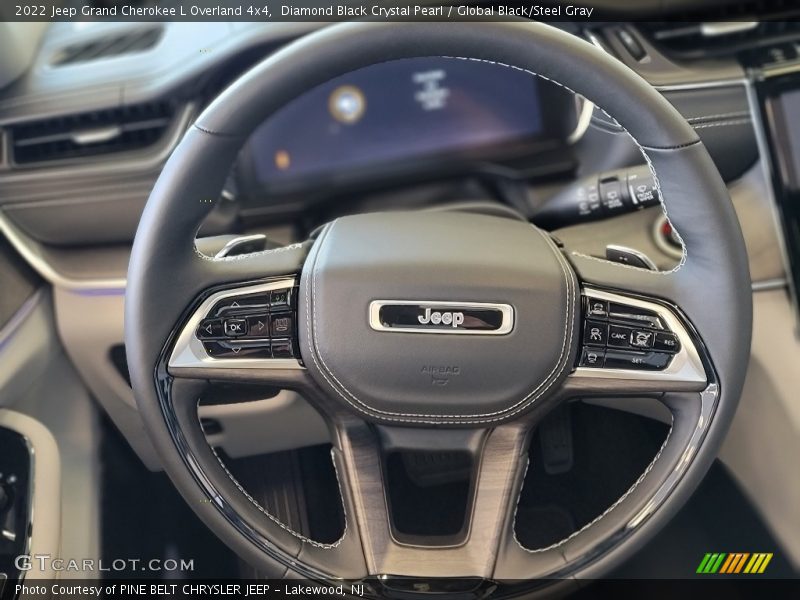 Diamond Black Crystal Pearl / Global Black/Steel Gray 2022 Jeep Grand Cherokee L Overland 4x4
