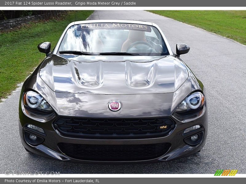 Grigio Moda Meteor Grey / Saddle 2017 Fiat 124 Spider Lusso Roadster