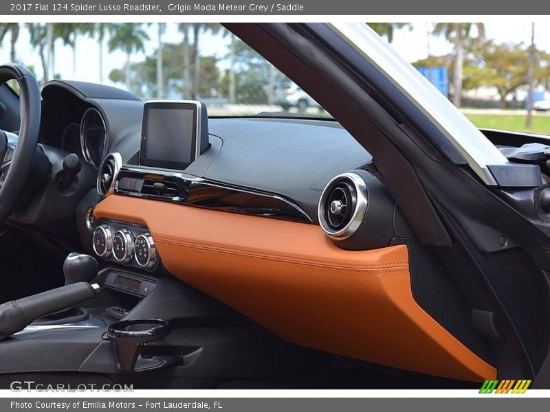 Grigio Moda Meteor Grey / Saddle 2017 Fiat 124 Spider Lusso Roadster