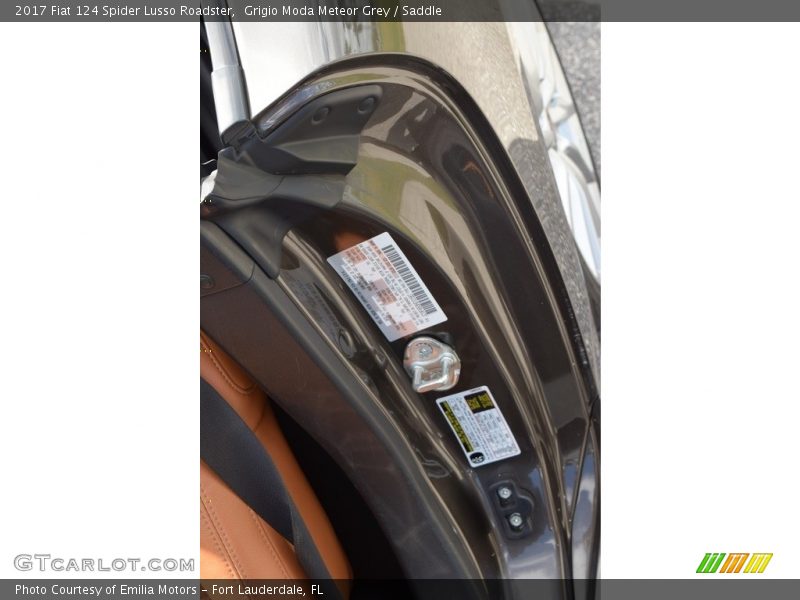 Grigio Moda Meteor Grey / Saddle 2017 Fiat 124 Spider Lusso Roadster
