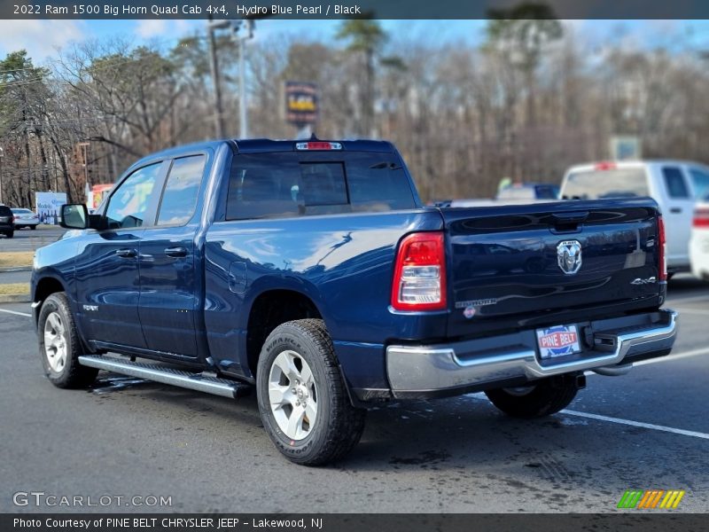 Hydro Blue Pearl / Black 2022 Ram 1500 Big Horn Quad Cab 4x4