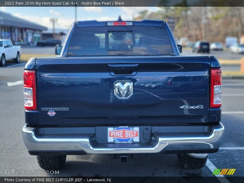 Hydro Blue Pearl / Black 2022 Ram 1500 Big Horn Quad Cab 4x4