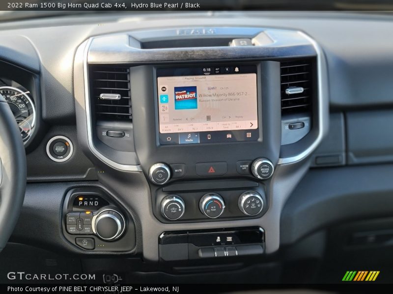 Hydro Blue Pearl / Black 2022 Ram 1500 Big Horn Quad Cab 4x4