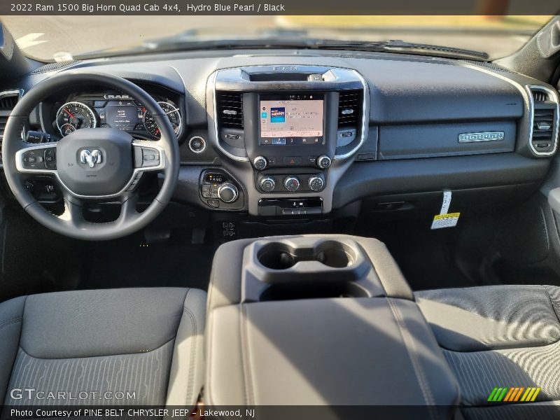 Hydro Blue Pearl / Black 2022 Ram 1500 Big Horn Quad Cab 4x4