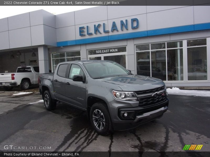Satin Steel Metallic / Jet Black 2022 Chevrolet Colorado Z71 Crew Cab 4x4