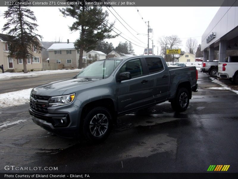 Satin Steel Metallic / Jet Black 2022 Chevrolet Colorado Z71 Crew Cab 4x4
