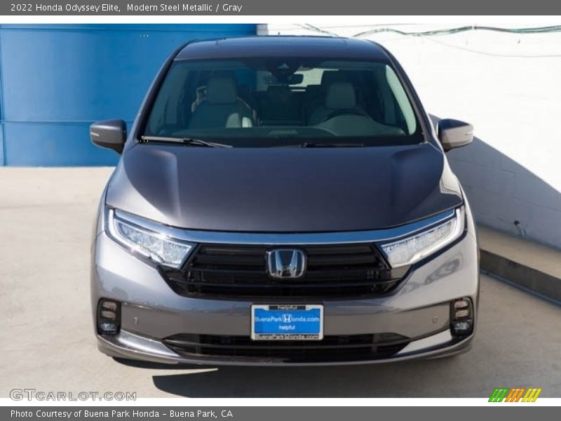 Modern Steel Metallic / Gray 2022 Honda Odyssey Elite