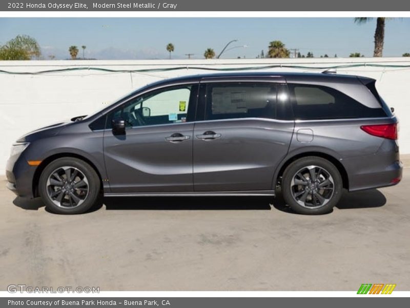 Modern Steel Metallic / Gray 2022 Honda Odyssey Elite