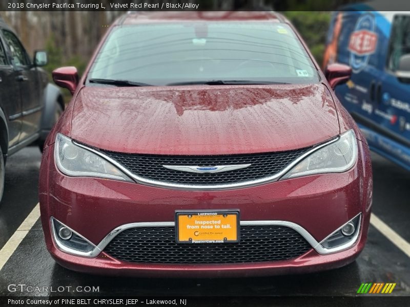 Velvet Red Pearl / Black/Alloy 2018 Chrysler Pacifica Touring L