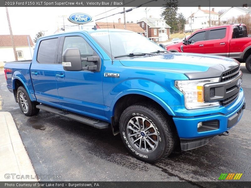 Velocity Blue / Black 2019 Ford F150 XLT Sport SuperCrew 4x4