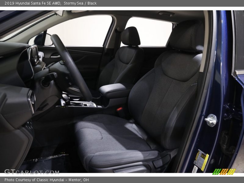 Stormy Sea / Black 2019 Hyundai Santa Fe SE AWD