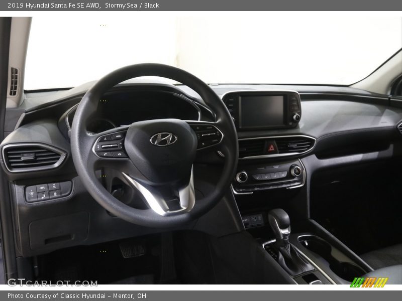 Stormy Sea / Black 2019 Hyundai Santa Fe SE AWD