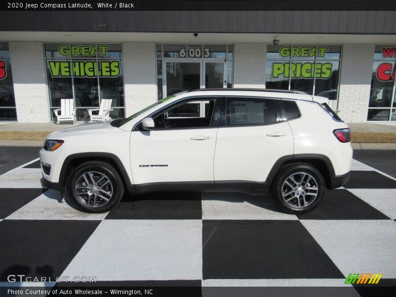 White / Black 2020 Jeep Compass Latitude