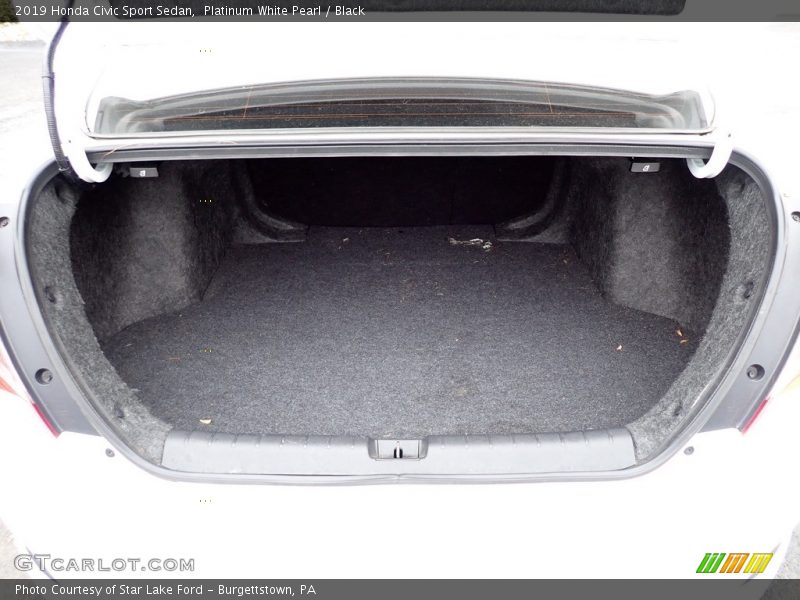 Platinum White Pearl / Black 2019 Honda Civic Sport Sedan