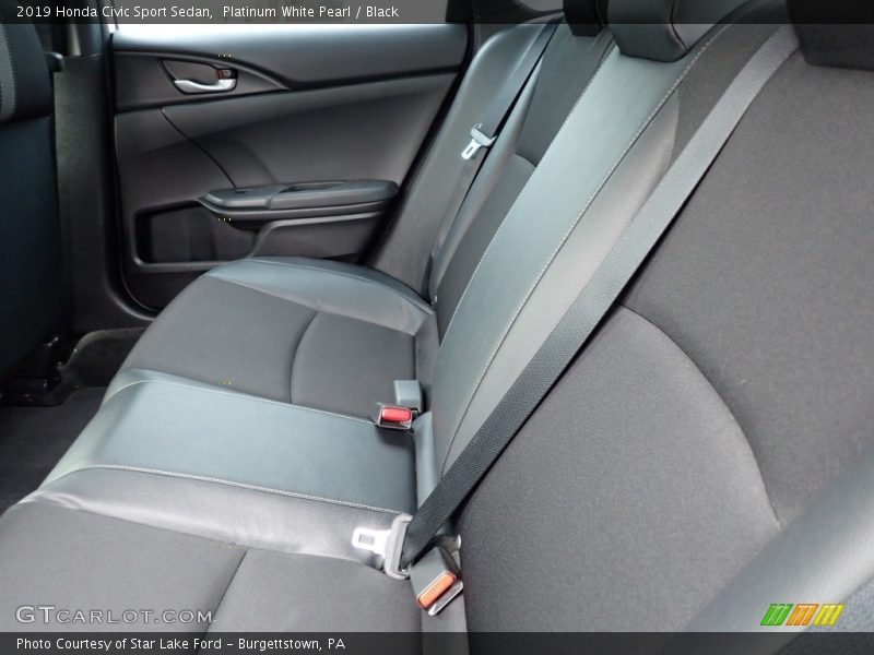 Platinum White Pearl / Black 2019 Honda Civic Sport Sedan