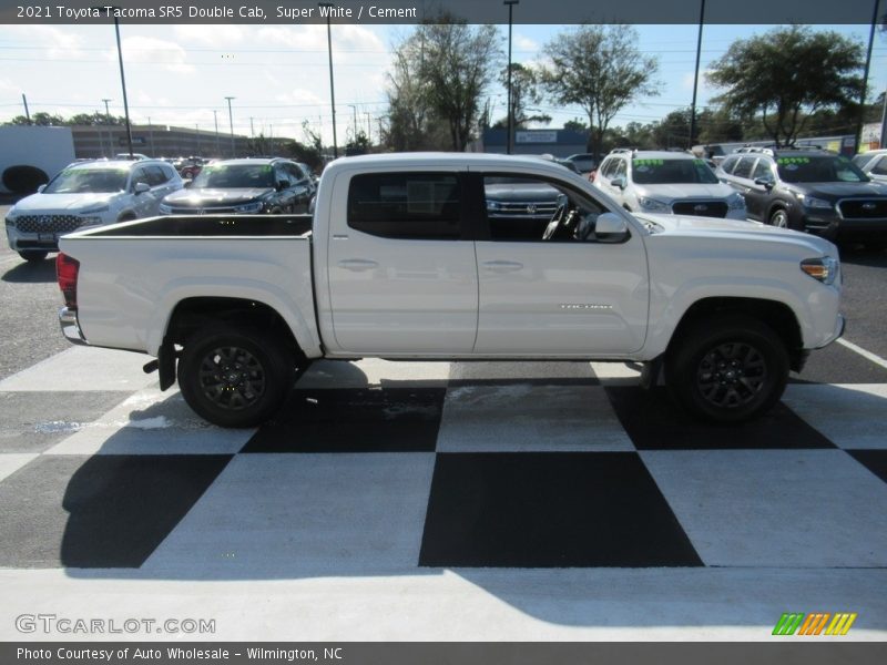 Super White / Cement 2021 Toyota Tacoma SR5 Double Cab